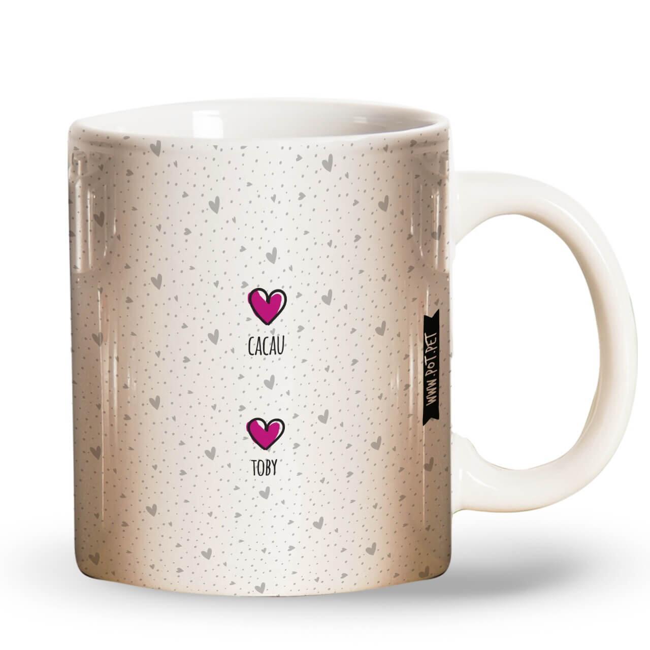 Caneca Personalizada Com os Nomes dos Pets - Coleção Patinha