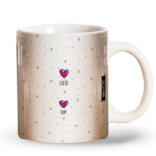 Caneca Personalizada Com os Nomes dos Pets - Coleção Patinha