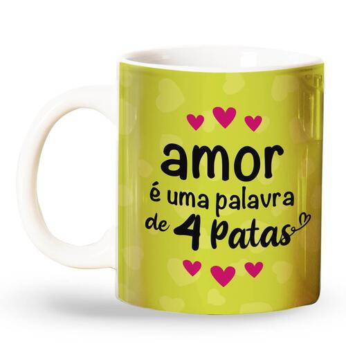 Caneca Amor � Uma Palavra de 4 Patas