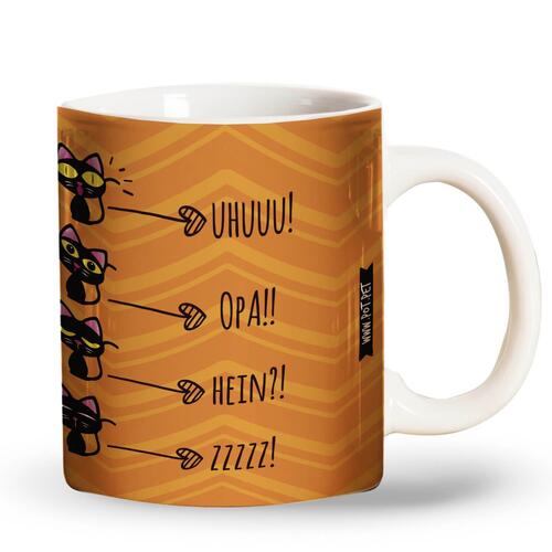 Caneca Cafein�metro Gato - Qual Seu N�vel de Caf�?
