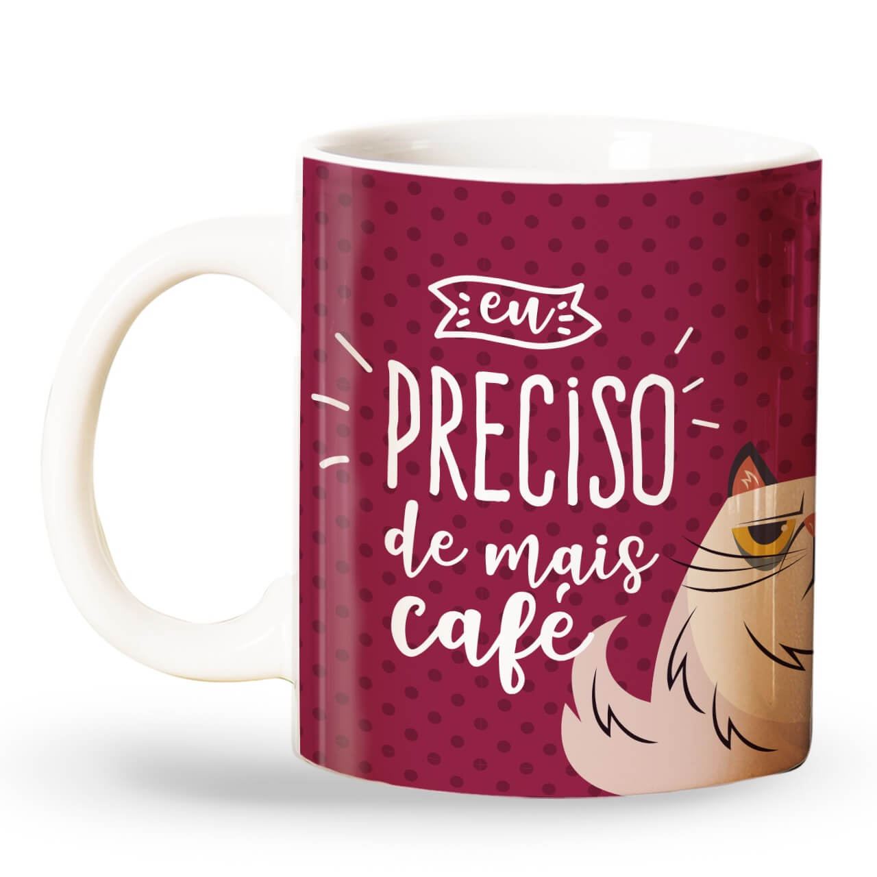 Caneca Eu Preciso de Mais Café