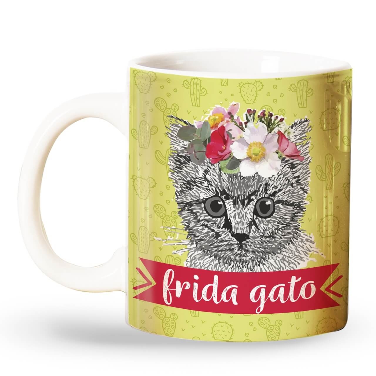 Caneca Frida Gato - Coleção Pintores