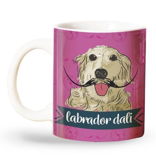 Caneca Labrador Dali - Cole��o Pintores