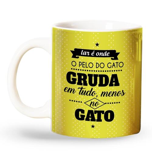Caneca Lar � Onde o Pelo Do Gato Gruda em Tudo