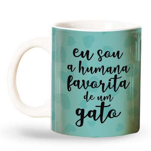 Caneca Eu Sou a Humana Favorita de um Gato