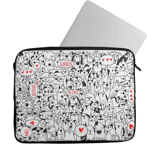 Capa para Notebook Personalizada Bicharada - Com os Nomes dos Seus Pets
