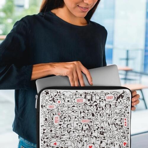 Capa para Notebook Personalizada Bicharada - Com os Nomes dos Seus Pets