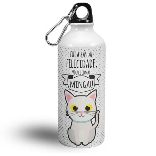 Garrafa Personalizada Gato Branco