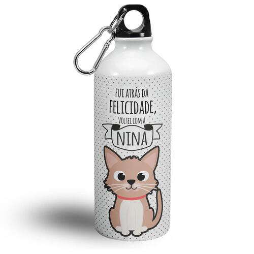 Garrafa Personalizada Gato Creme