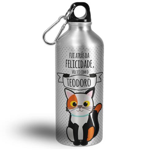 Garrafa Personalizada Gato Tricolor