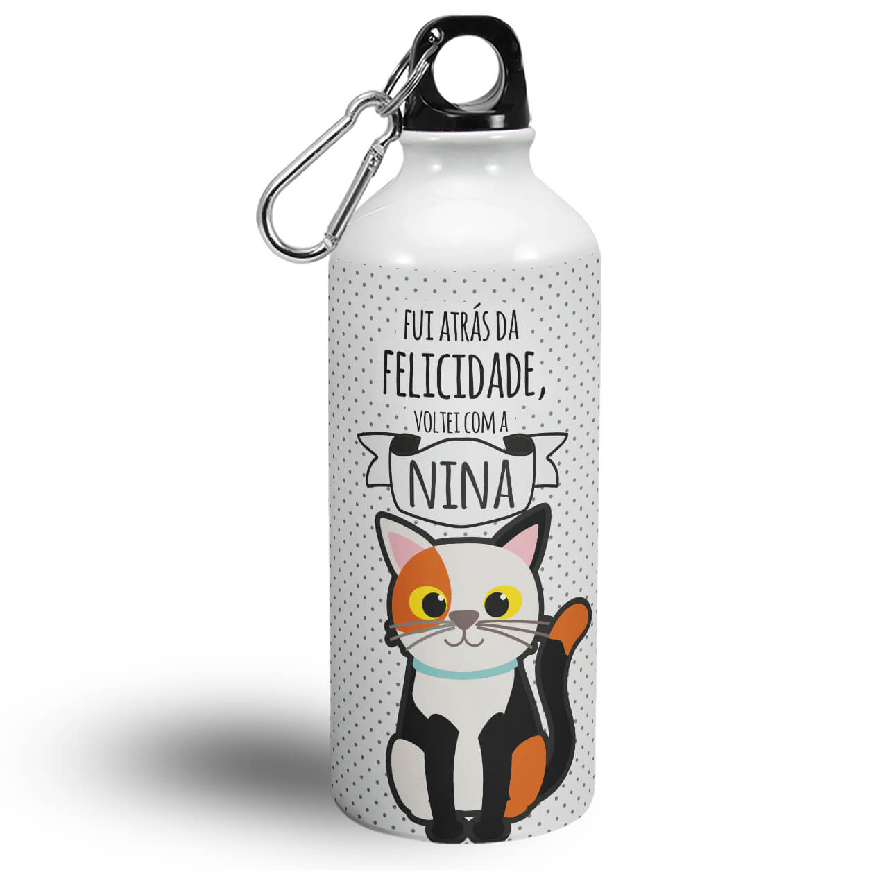 Garrafa Personalizada Gato Tricolor