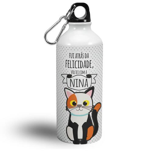 Garrafa Personalizada Gato Tricolor