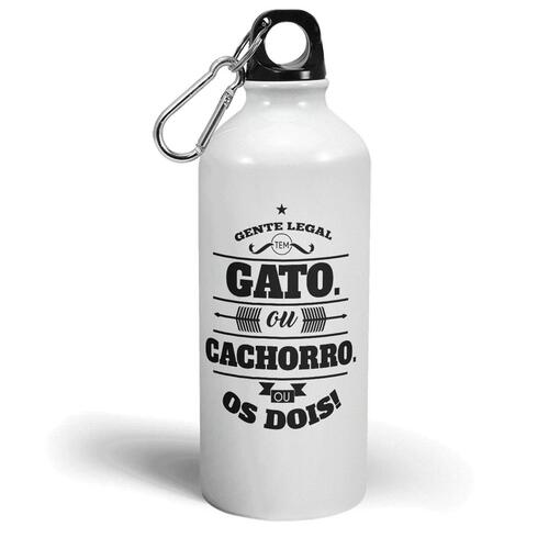 Garrafa Gente Legal Tem Gato ou Cachorro ou os Dois