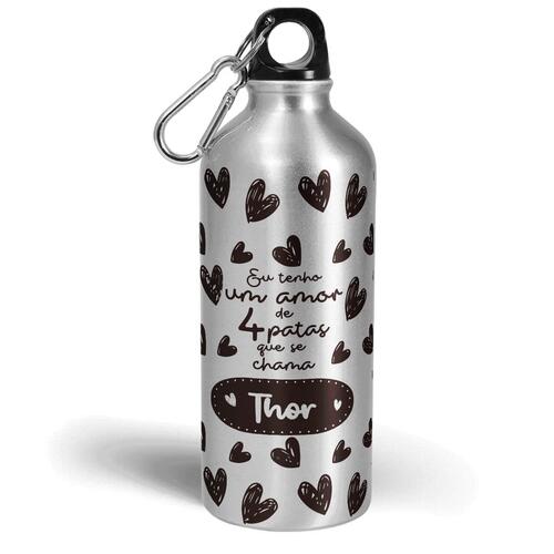 Garrafa Personalizada Eu Tenho Amores de 4 Patas