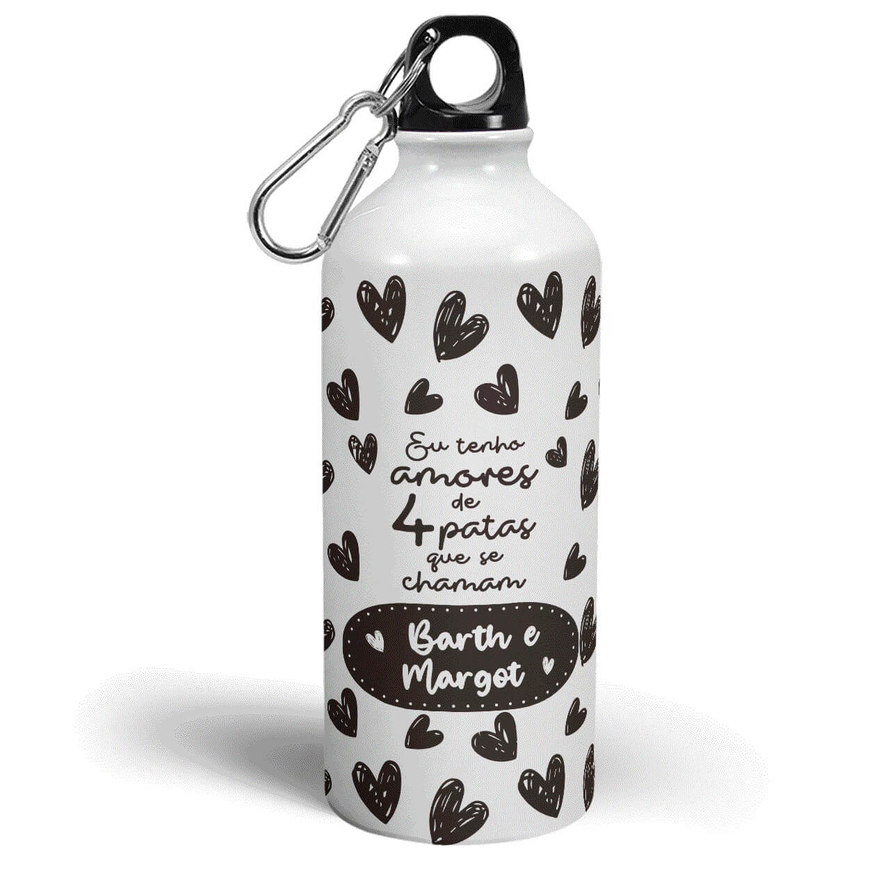 Garrafa Personalizada Eu Tenho Amores de 4 Patas