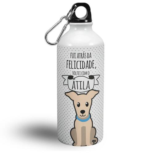 Garrafa Personalizada Vira-Lata Pelo Curto