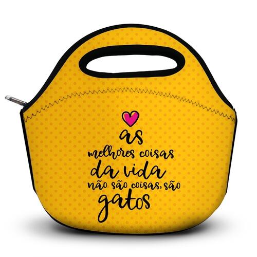 Lancheira T�rmica As Melhores Coisas Da Vida S�o Gatos