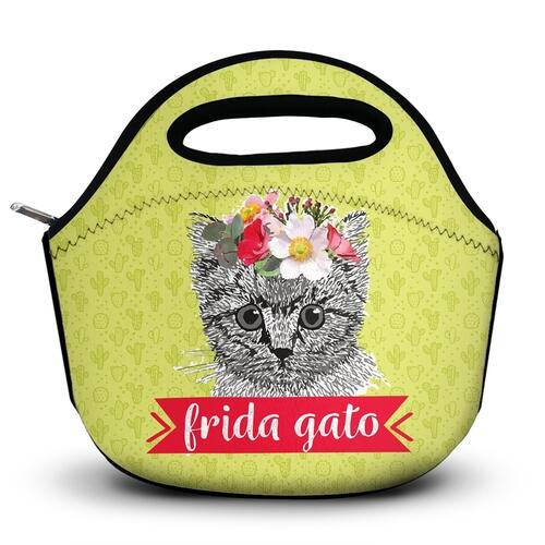 Lancheira T�rmica Frida Gato - Cole��o Pintores