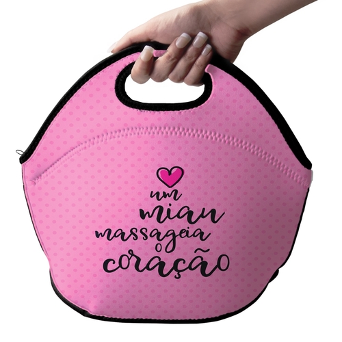 Lancheira T�rmica Um Miau Massageia o Cora��o