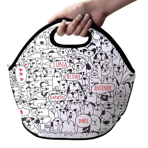 Lancheira Personalizada Bicharada - Com os Nomes dos Seus Pets