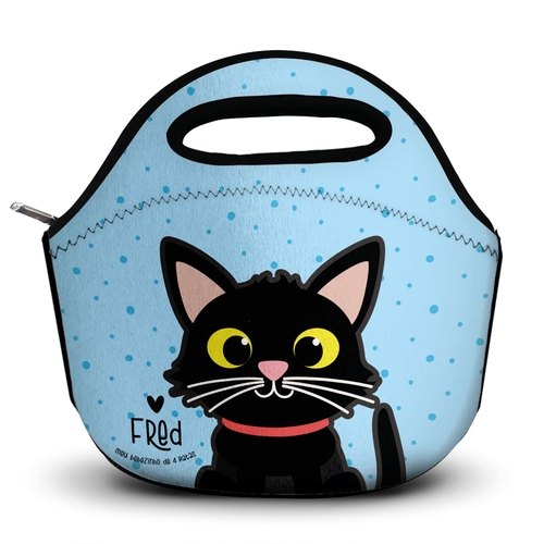 Lancheira T�rmica Personalizada Gato Preto