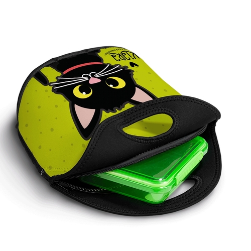Lancheira T�rmica Personalizada Gato Preto