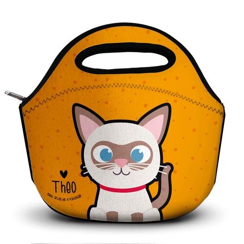 Lancheira T�rmica Personalizada Gato Siam�s