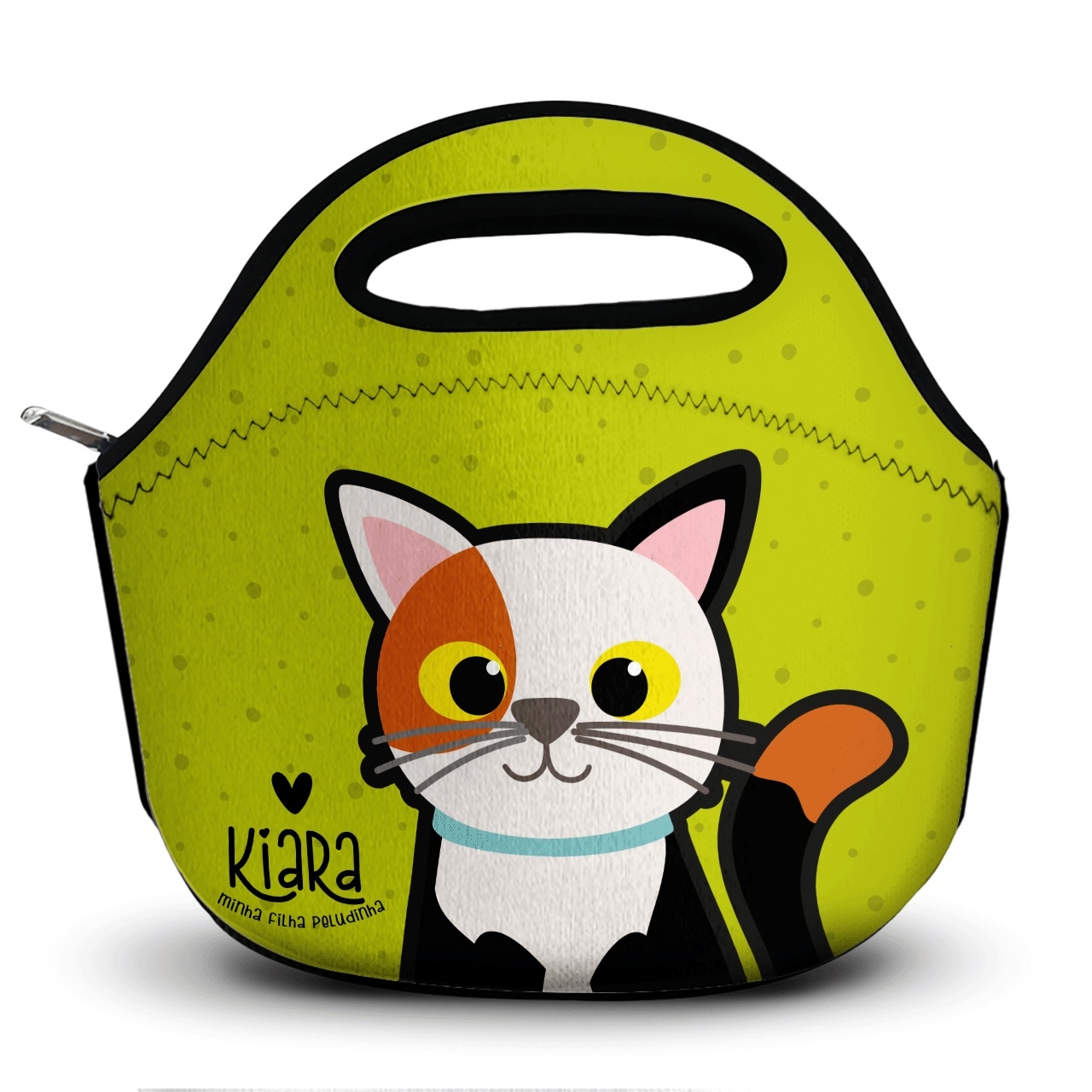 Lancheira Térmica Personalizada Gato Tricolor