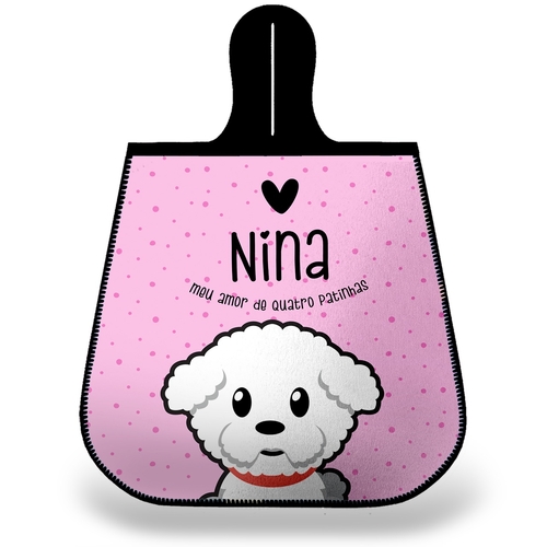 Lixeira para Carro Personalizada Bichon Frisé