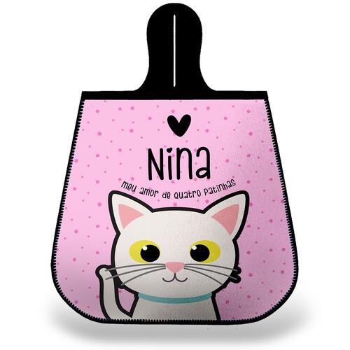 Lixeira para Carro Personalizada Gato Branco