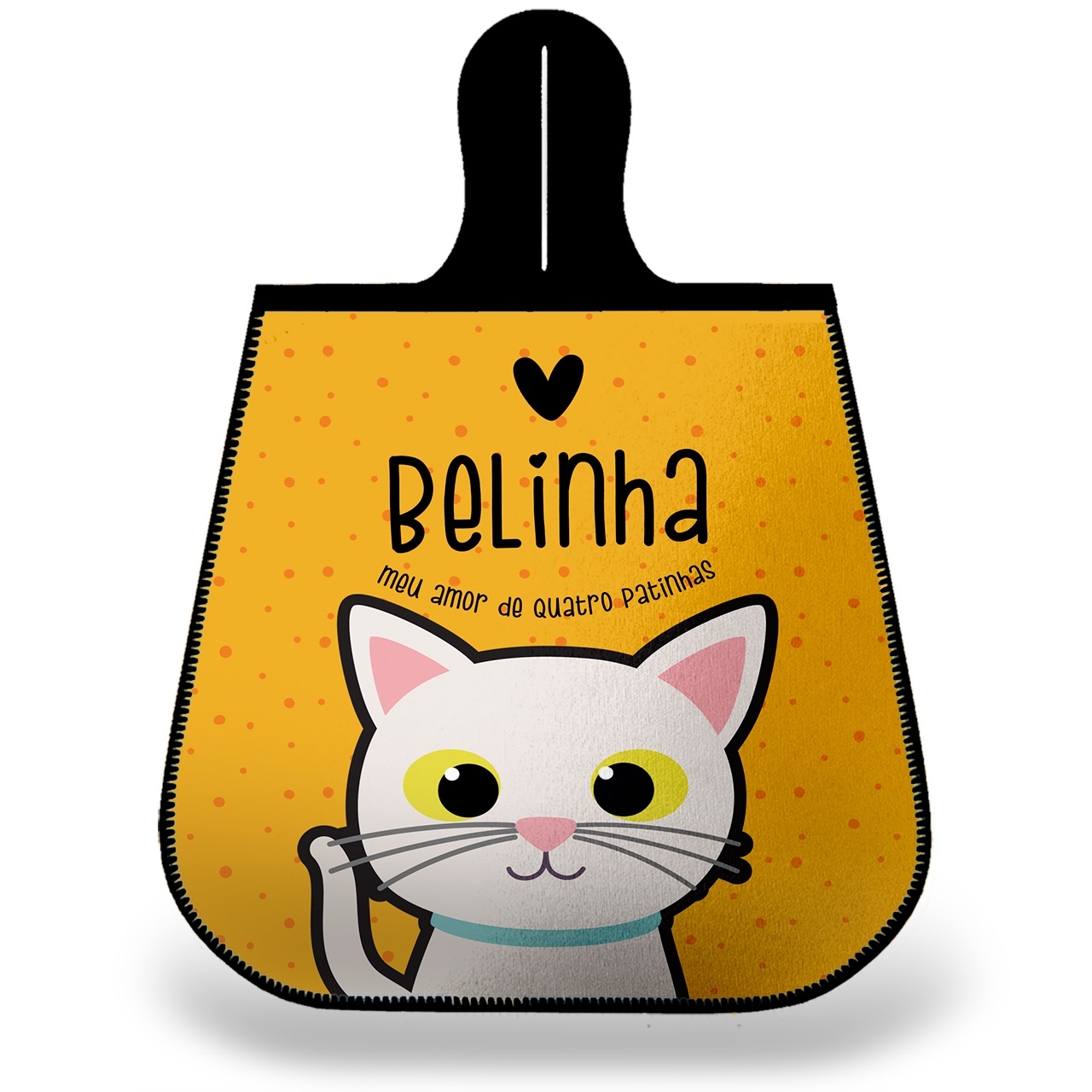 Lixeira para Carro Personalizada Gato Branco
