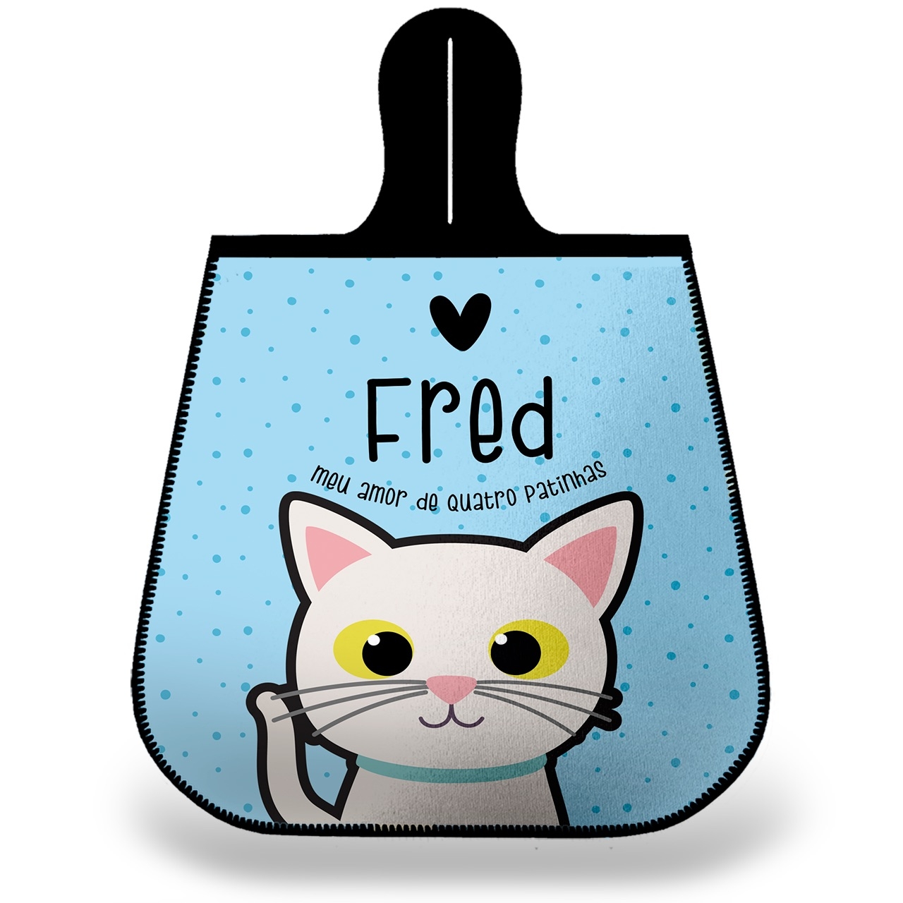Lixeira para Carro Personalizada Gato Branco