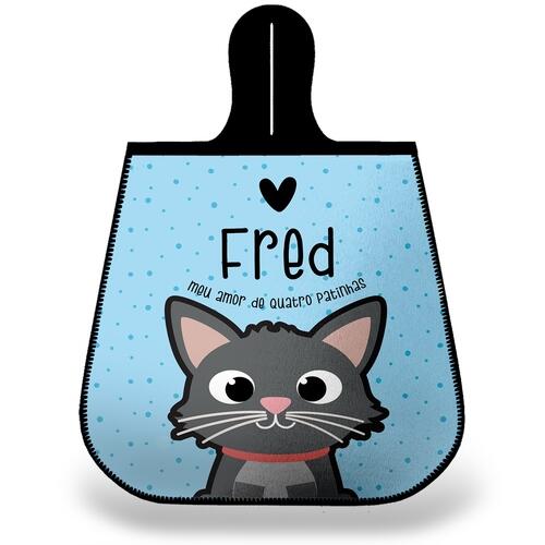 Lixeira para Carro Personalizada Gato Cinza