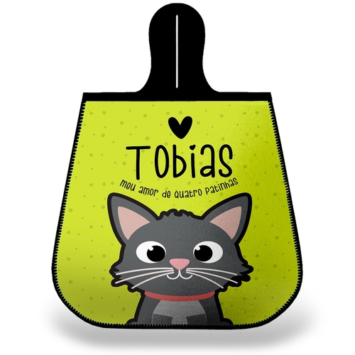 Lixeira para Carro Personalizada Gato Cinza