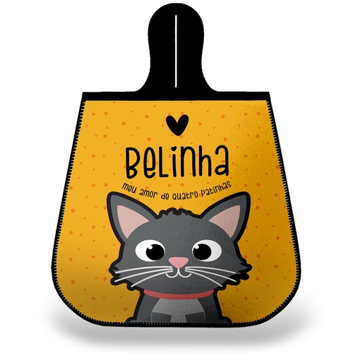 Lixeira para Carro Personalizada Gato Cinza