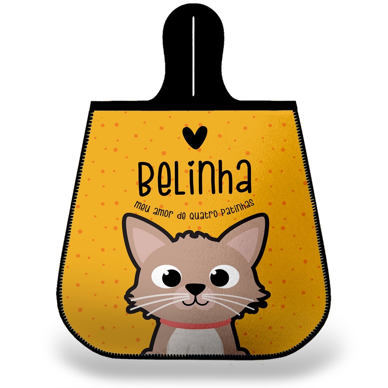 Lixeira para Carro Personalizada Gato Creme
