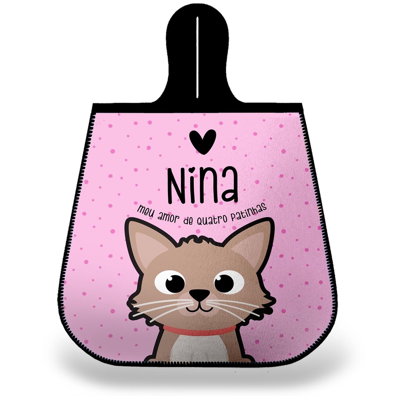 Lixeira para Carro Personalizada Gato Creme