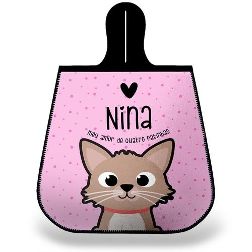 Lixeira para Carro Personalizada Gato Creme