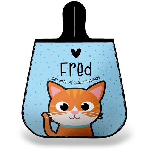 Lixeira para Carro Personalizada Gato Laranja