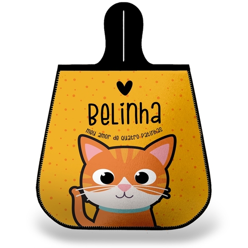 Lixeira para Carro Personalizada Gato Laranja