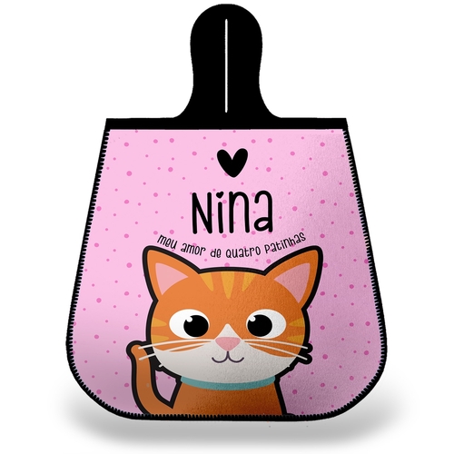 Lixeira para Carro Personalizada Gato Laranja