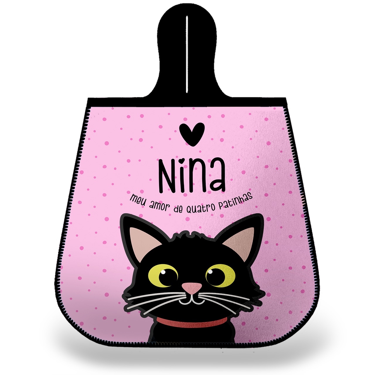 Lixeira para Carro Personalizada Gato Preto