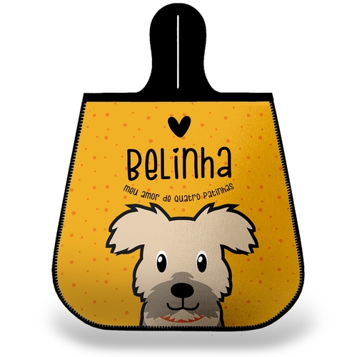 Lixeira para Carro Personalizada Vira-Lata Peludo