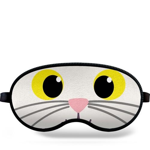 M�scara de Dormir Gato Branco