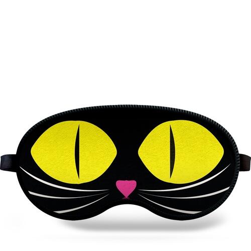 M�scara de Dormir Gato de Olhos Bem Abertos