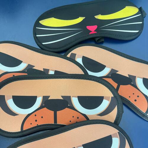 M�scara de Dormir Gato Morrendo de Sono