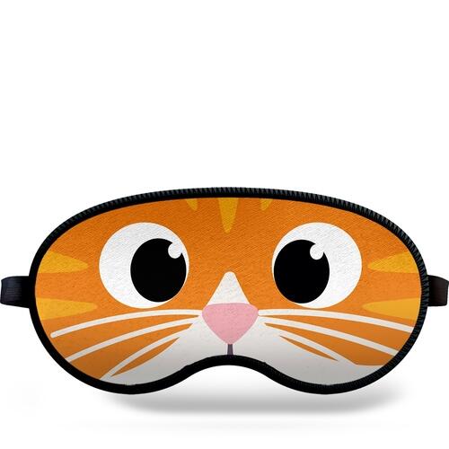 M�scara de Dormir Gato Laranja