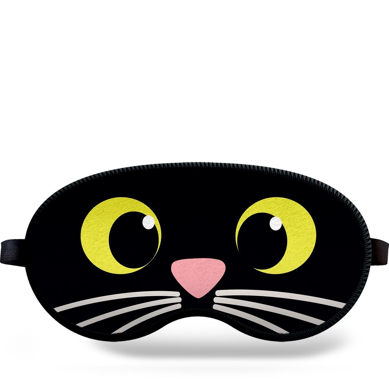 Máscara de Dormir Gato Preto