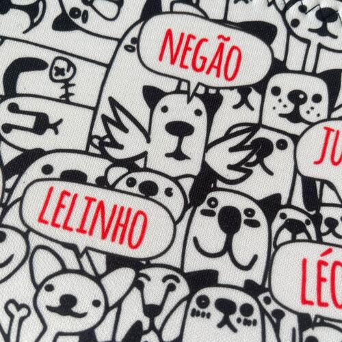 M�scara de Dormir Personalizada Bicharada - Com os Nomes dos Seus Pets