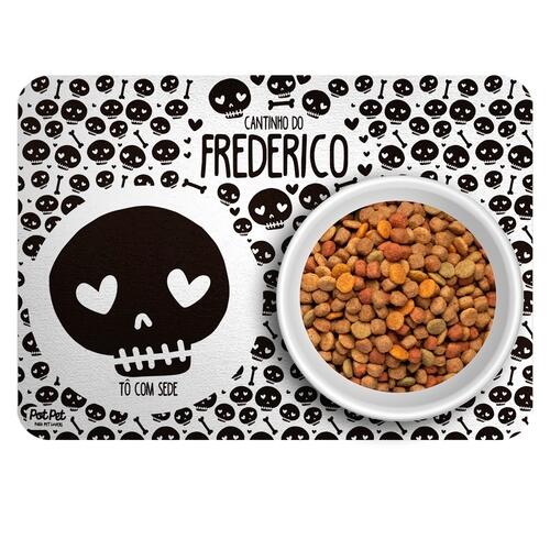 Tapete para Comedouro Personalizado Caveiras
